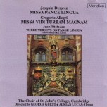 CDE 84218 JOSQUIN DESPREZ Missa Pange Lingua, Gregorio Allegri, Missa Vidi, Turbam Magnam, Jean Titelouze, Three Versets on Pange Lingua fromHymnes de L'eglise, J.S.Bach Sonatas for Viola da Gamba and Harpsichord